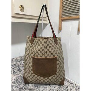 Vintage Gucci GG Supreme Monogram Sherrlyline Tote Bag
